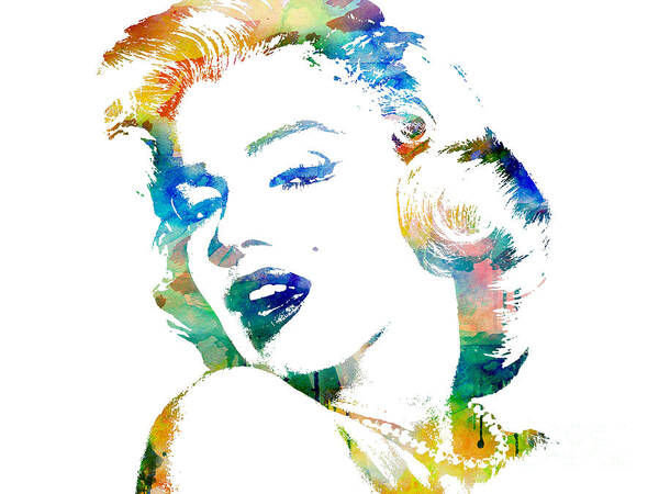 Marilyn Monroe Poster featuring the painting Marilyn Monroe by Mike Maher