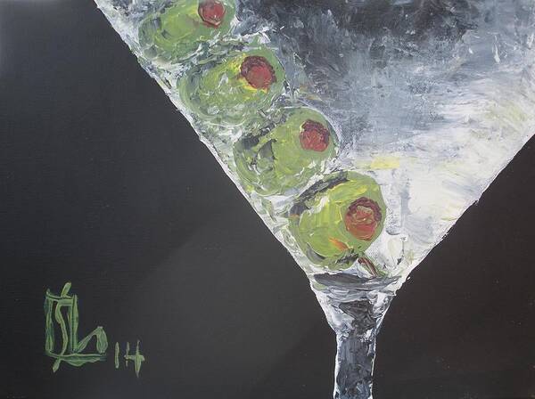 Martini Poster featuring the painting Martini by Lee Stockwell
