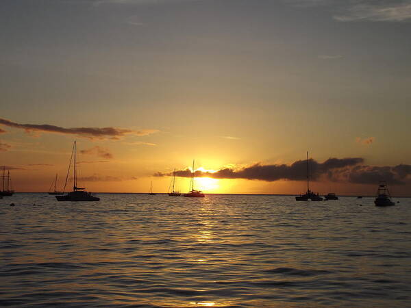 Sunsets Poster featuring the photograph Maui Sunset by James McAdams