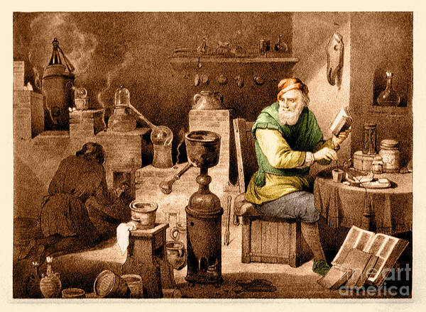 Alchemical Poster featuring the photograph Medievial Alchemy by Brooks / Brown
