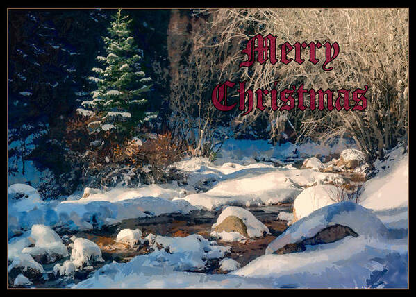 Merry Christmas Poster featuring the digital art Merry Christmas by Ernest Echols