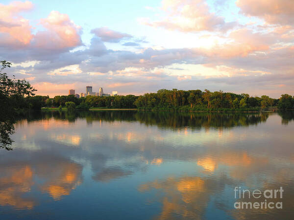 Minneapolis Poster featuring the photograph Minneapolis Lakes by Hermes Fine Art