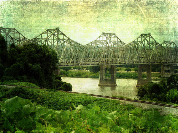 Natchez Trace Poster featuring the photograph Mississippi River Bridge by Terry Eve Tanner