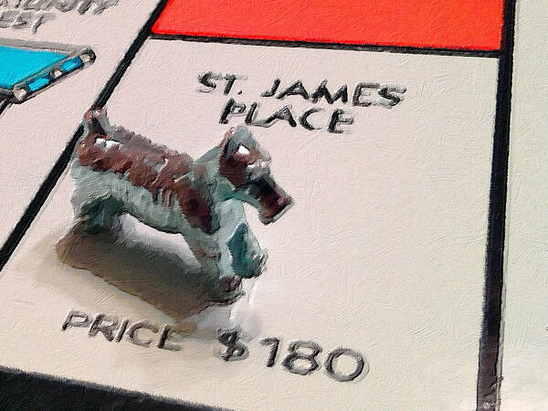 Monopoly Poster featuring the painting Monopoly Board Custom Painting St James Place by Tony Rubino