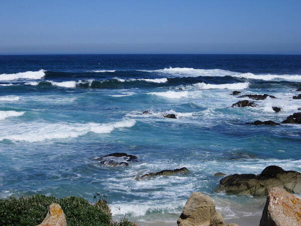 Rocks Poster featuring the photograph Monterey-9 by Dean Ferreira