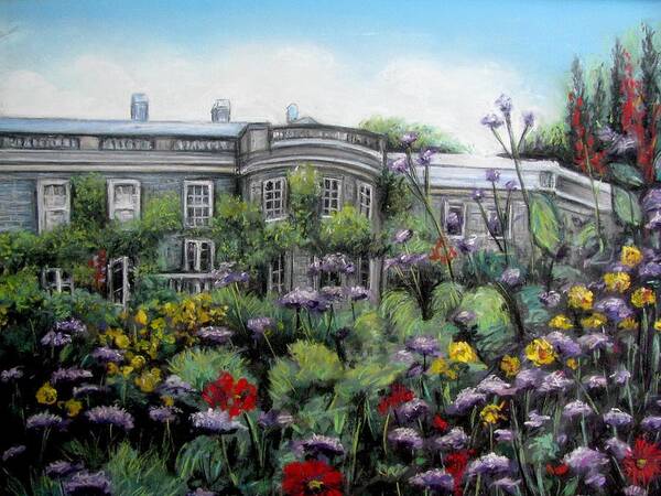  Mount Stewart House Poster featuring the painting Mount Stewart House in Ireland by Melinda Saminski