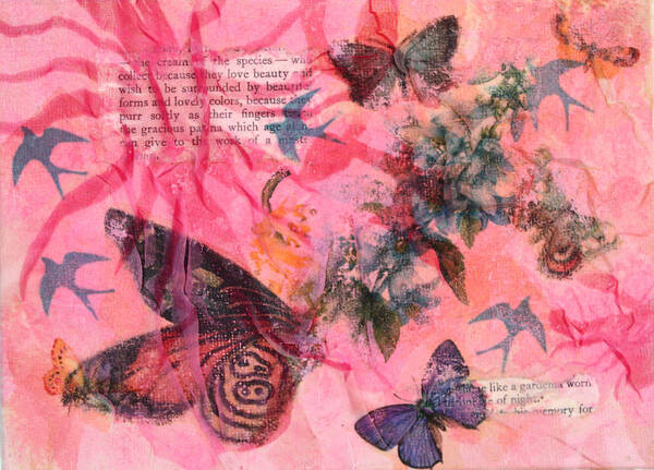 Butterfly Poster featuring the mixed media Nature 9 by Dawn Boswell Burke