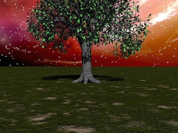 Tree Poster featuring the digital art Nature's Salute by Michele Wilson