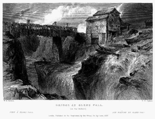 1839 Poster featuring the painting New York Glens Fall, 1839 by Granger