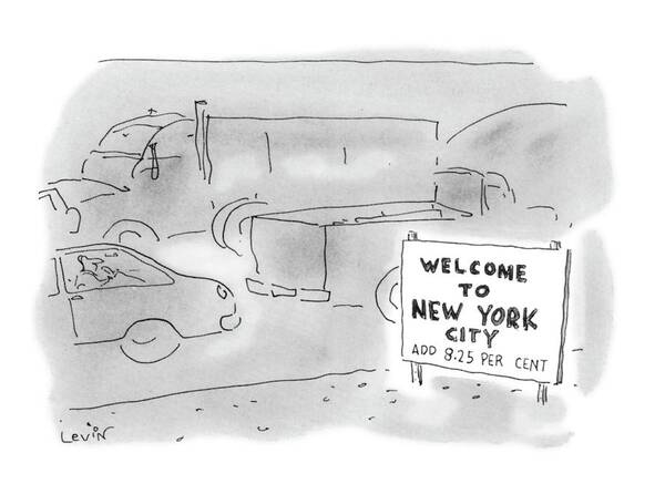 (road Sign Which Reads )
Money Poster featuring the drawing New Yorker November 1st, 1993 by Arnie Levin