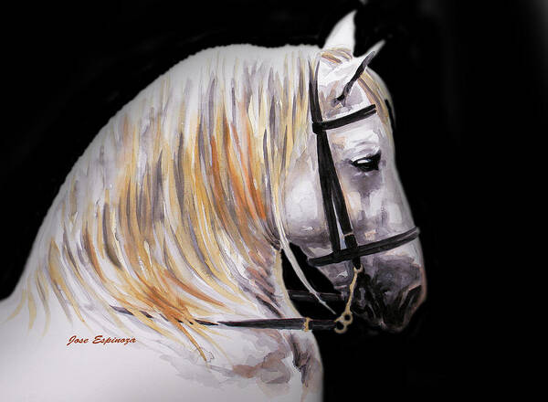 Horse Poster featuring the painting O . S . H . O by J U A N - O A X A C A