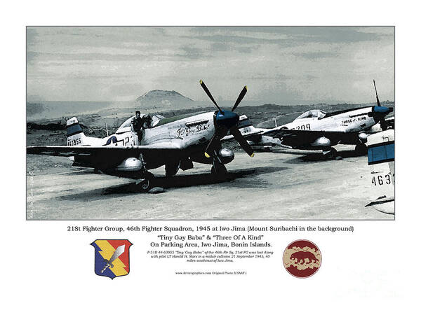 46th Fighter Squadron Poster featuring the photograph North American P-51D Mustang by Kenneth De Tore
