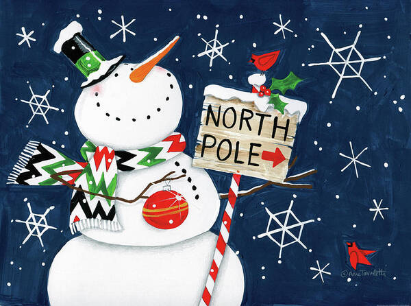 Christma Poster featuring the painting North by Anne Tavoletti