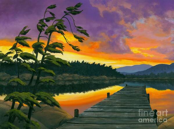 Ontario Poster featuring the painting After Glow - Oil / Canvas by Michael Swanson