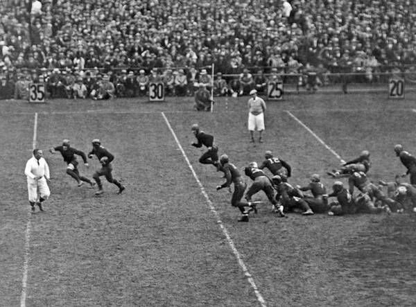 1928 Poster featuring the photograph Notre Dame Versus Army Game by Underwood Archives