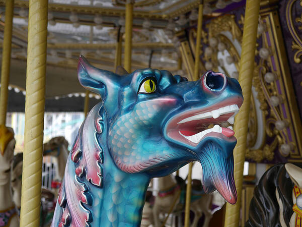 Carousel Poster featuring the photograph Ocean City - Here Be Dragons by Richard Reeve