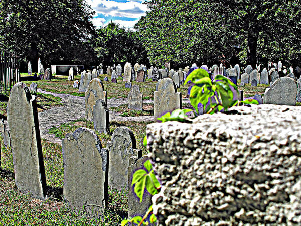 Cemetery Poster featuring the photograph Old Burying Point Cemetery by Barbara McDevitt
