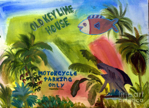 Florida Poster featuring the painting Old Key Lime House by Donna Walsh