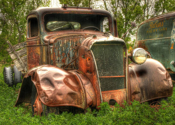 Very Old Truck Poster featuring the photograph Old Timer by Thomas Young