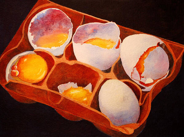 Eggs Poster featuring the painting One Good Egg by Roger Rockefeller