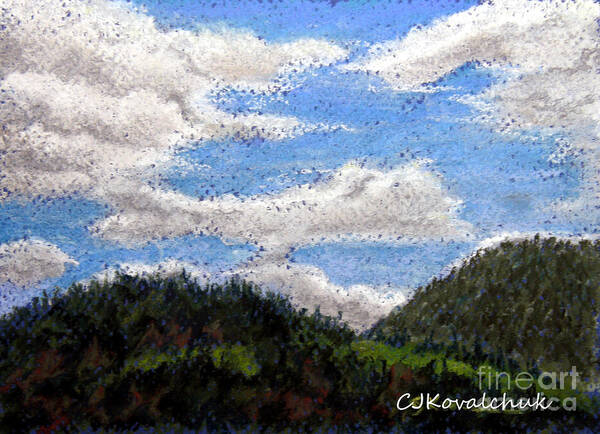 Sky After The Storm Poster featuring the pastel Opening Up by Carol Kovalchuk