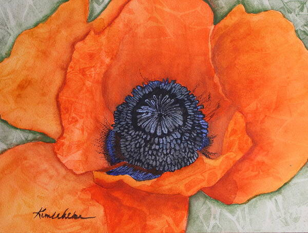 Flower Poster featuring the painting Orange Pop Watercolor by Kimberly Walker