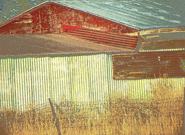 Abstract Poster featuring the photograph Outbuildings #1 by Lenore Senior