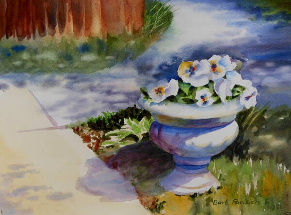 Pansies Poster featuring the painting Pansies by Barbara Parisien