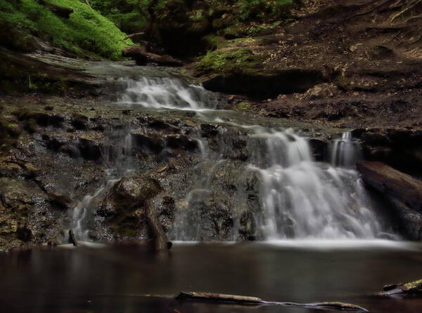 Waterfall Poster featuring the photograph Parfrey's Glen by Dale Kauzlaric
