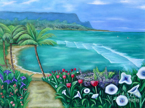 Hawaii Poster featuring the painting Path to Paradise by Ruben Archuleta - Art Gallery