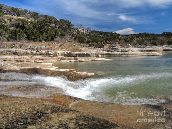 Pendernales Poster featuring the photograph Pendernales Falls Texas by Martin Konopacki