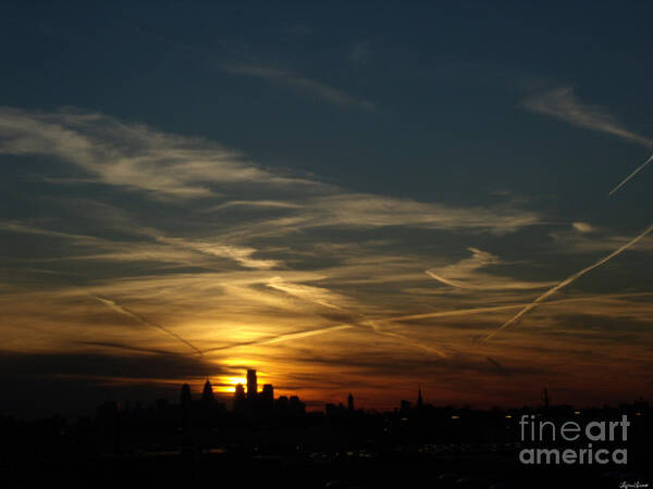 City Poster featuring the photograph Philadelphia Sunset by Lyric Lucas