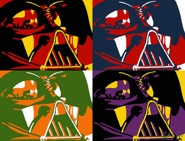 Star Wars Poster featuring the painting Pop Art Vader by Dale Loos Jr