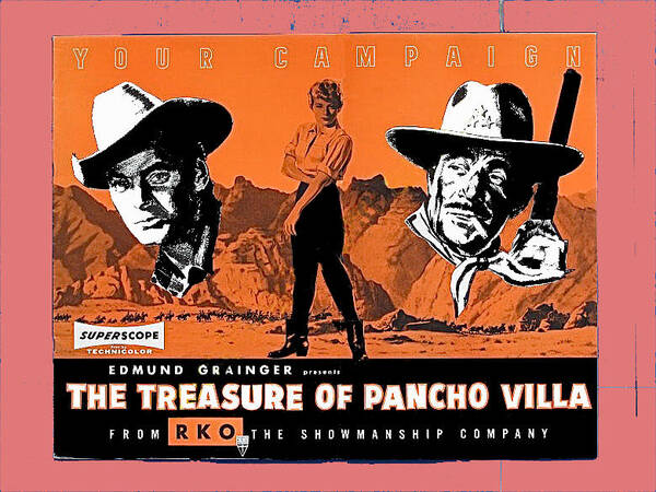 Pressbook The Treasure Of Pancho Villa 1955 Poster featuring the photograph Pressbook The Treasure of Pancho Villa 1955 by David Lee Guss