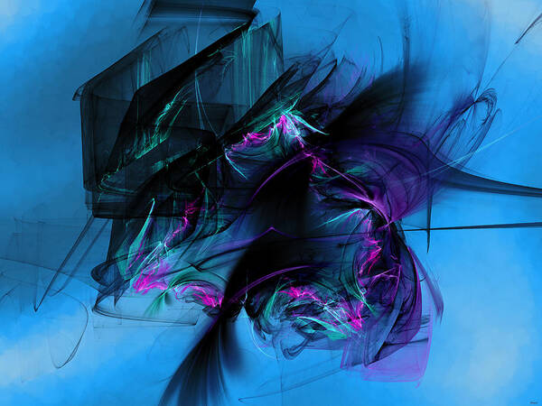 Abstract Poster featuring the digital art Pufflescream by Jeff Iverson