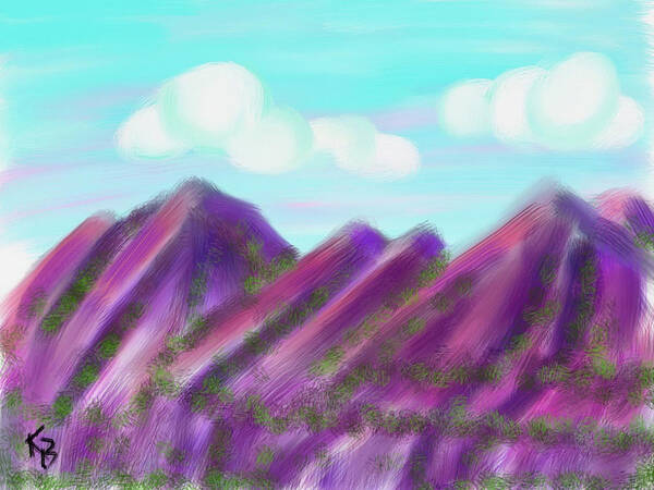 Digital Art Poster featuring the digital art Purple Mountains Majesty by Karen Buford