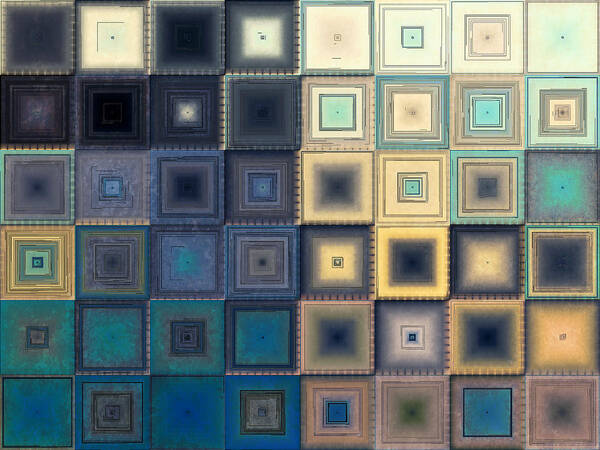 Tiles Poster featuring the digital art Quilted Blocks by Shawna Rowe