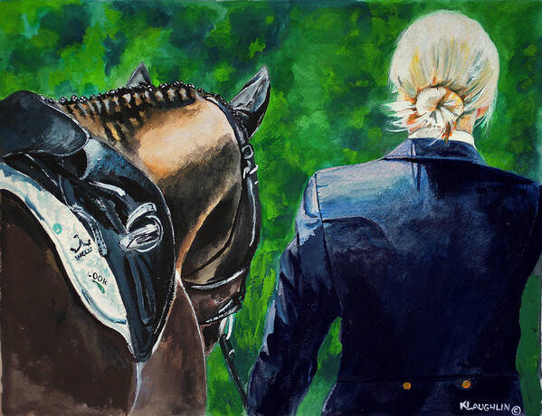 Eventing Poster featuring the painting Ready to Ride by Kathy Laughlin