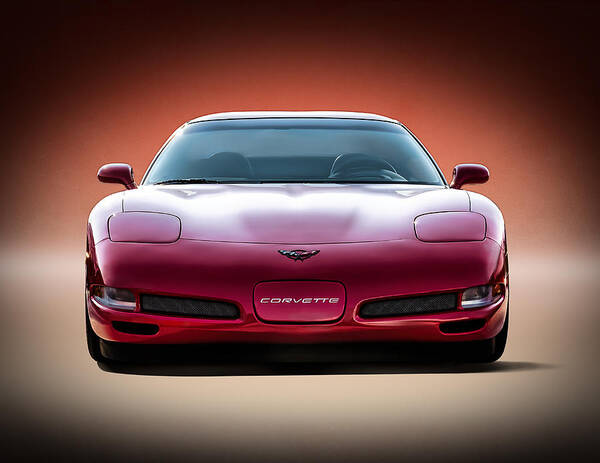 Corvette Poster featuring the digital art Red by Douglas Pittman
