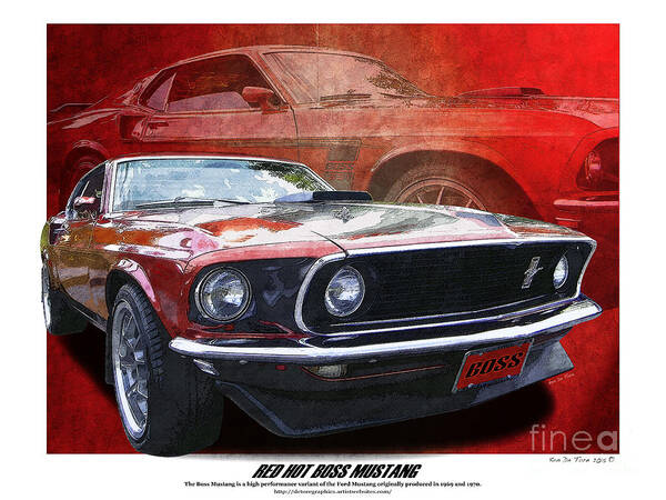 Mustang Poster featuring the photograph Boss Mustang by Kenneth De Tore