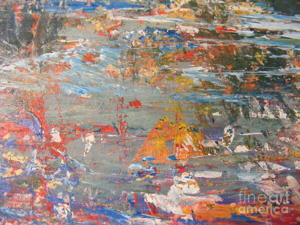 Abstract Poster featuring the painting Reflection 3 by Nancy Kane Chapman