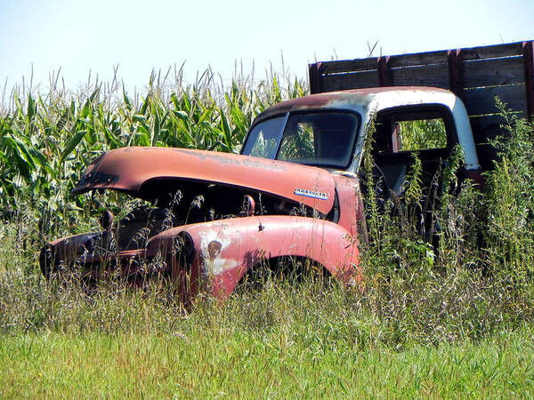 Truck Poster featuring the photograph Retired by Deb Halloran