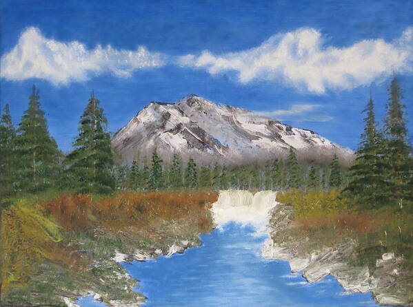 Mountains Poster featuring the painting Rocky Mountain Creek by Tim Townsend