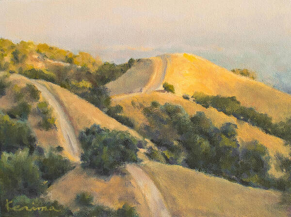 Hill Poster featuring the painting Rolling Hills by Kerima Swain