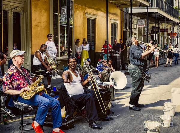 New Orleans Poster featuring the photograph Royal Street Jazz Musicians by Kathleen K Parker