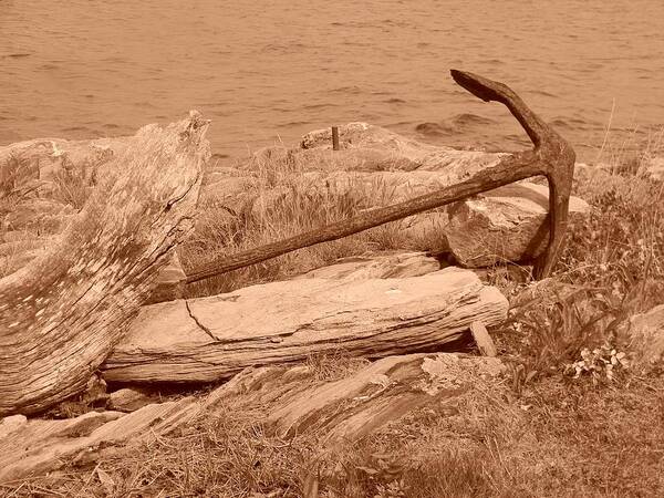 Anchor Poster featuring the photograph Rusty by Jean Goodwin Brooks