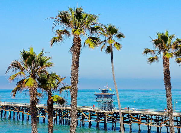 California San Clemente Pier Poster featuring the photograph San Clemente Pier by Suzanne Oesterling