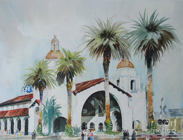 Landscape Poster featuring the painting San Diego by P Anthony Visco