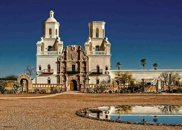 Adobe Poster featuring the photograph San Xavier by Maria Coulson
