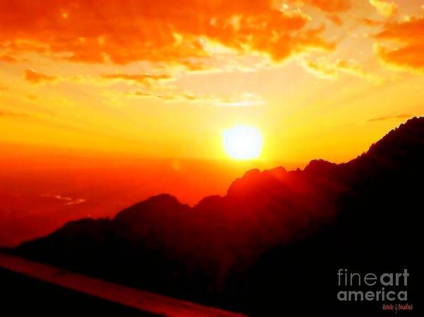 Sandia Mountains Poster featuring the photograph Sandia Sunset by Michelle Stradford